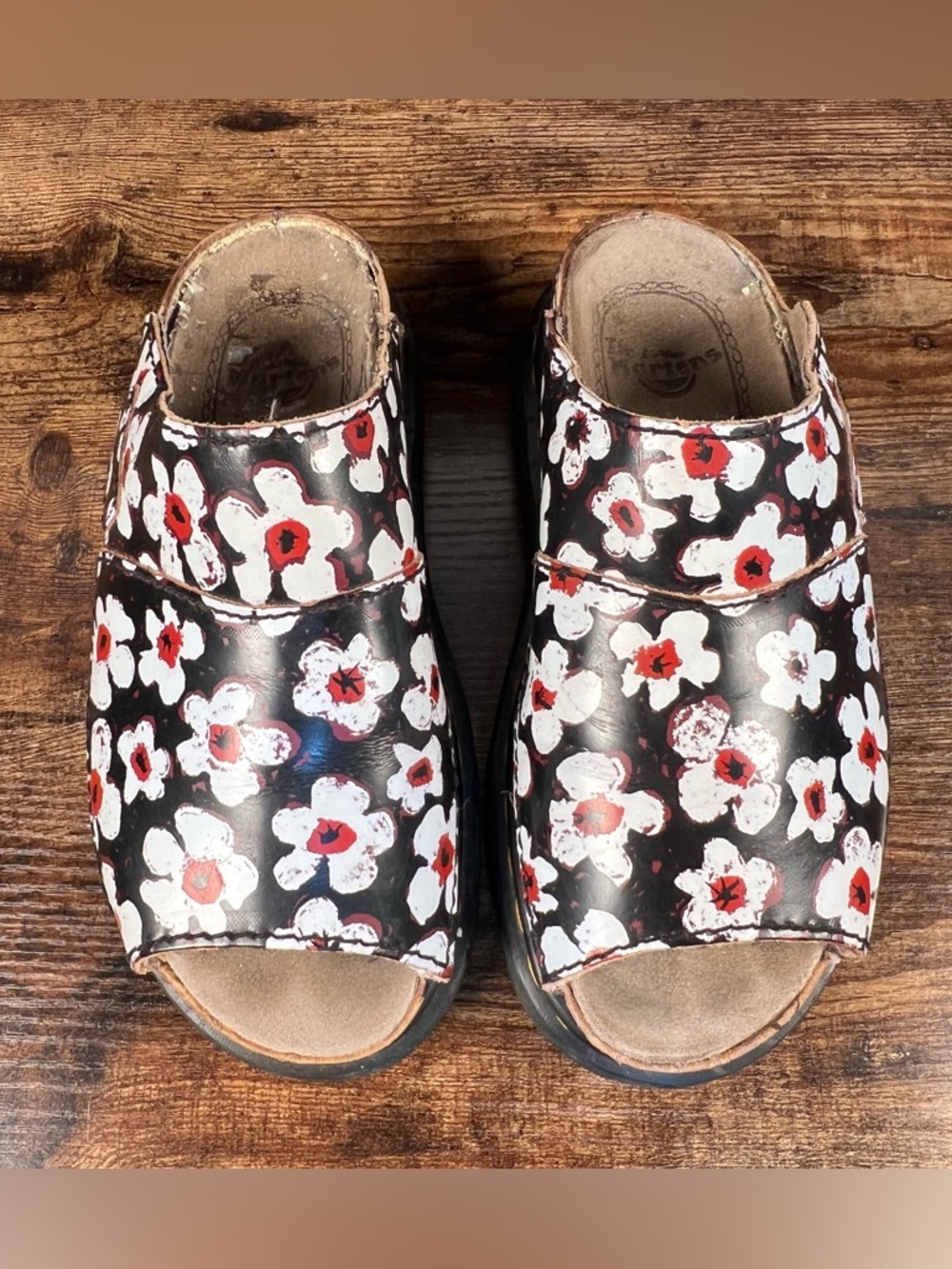 Dr Martens Y2K Vintage Floral Slides Flawed Women's US 7 Made in England - Picture 4 of 14